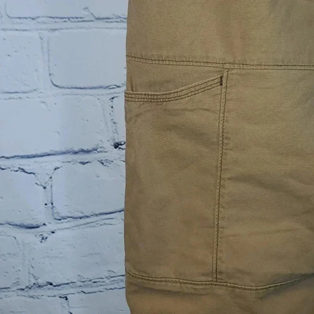 Wrangler Mens 44 x 30 Tan Hiking Pants Zipper Pocket Carpenter Stretch  NW855BE
